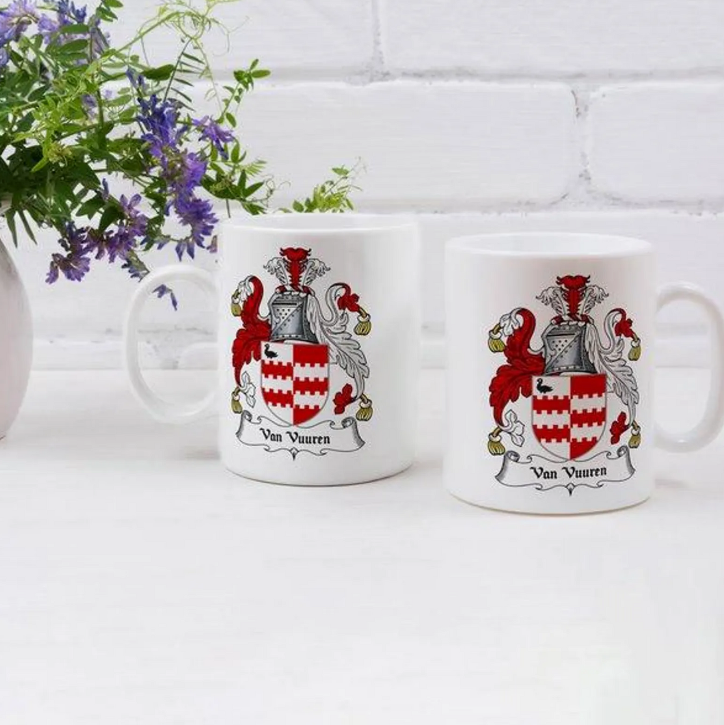 Coat of Arms, Personalised Mug, Heraldic Cup. Family Name. Company/Club logo