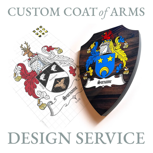 Coat of Arms Custom Personalized Family History Heraldry. Bespoke Crest Logo.  Geneology Gift. Artworking [Design Time per hr.]