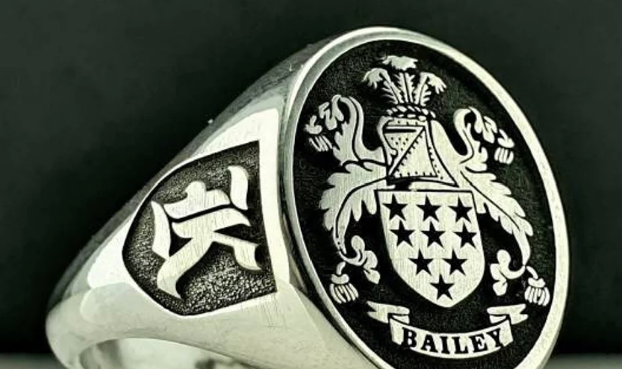 Coat of Arms Signet Ring, Customised, Personalized. Family Emblem.